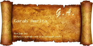 Garab Amrita névjegykártya